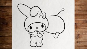 How to draw My Melody and Kuromi