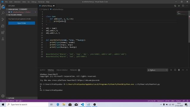 Positional vs Named Arguments in Python| Static Polymorphism in python through Method overloading