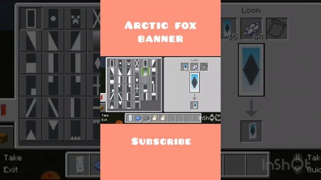 minecraft arctic fox banner design tutorial #shorts