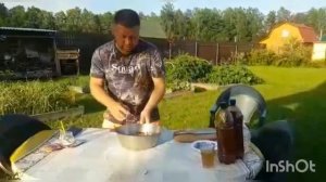 Шашлык из свиной шеи на пиве, очень вкусно.