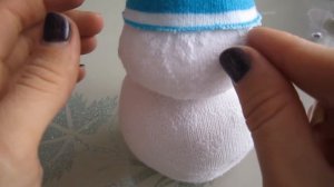 Как сделать снеговика из носка.