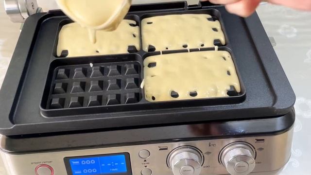 Готовим за 2 минуты!Рецепт Бельгийских вафель на Гриле Delonghi (Делонги гриль) GGH1030D