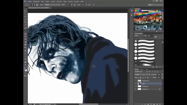 Joker - Speed painting ( #Photoshop CS6 ) | CreativeStation смотреть онлайн