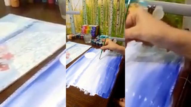 Рисуем с Олей! Урок 5. Ночная сакура . смотреть онлайн