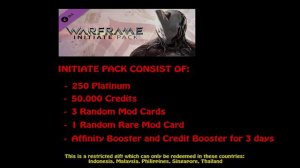 Warframe - 200 Platinum & Initiate Pack GIVE AWAY! [CLOSED]