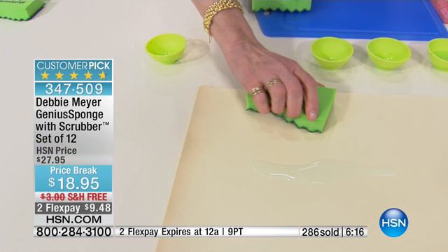 Debbie Meyer GeniusSponge with Scrubber Set of 12 смотреть онлайн