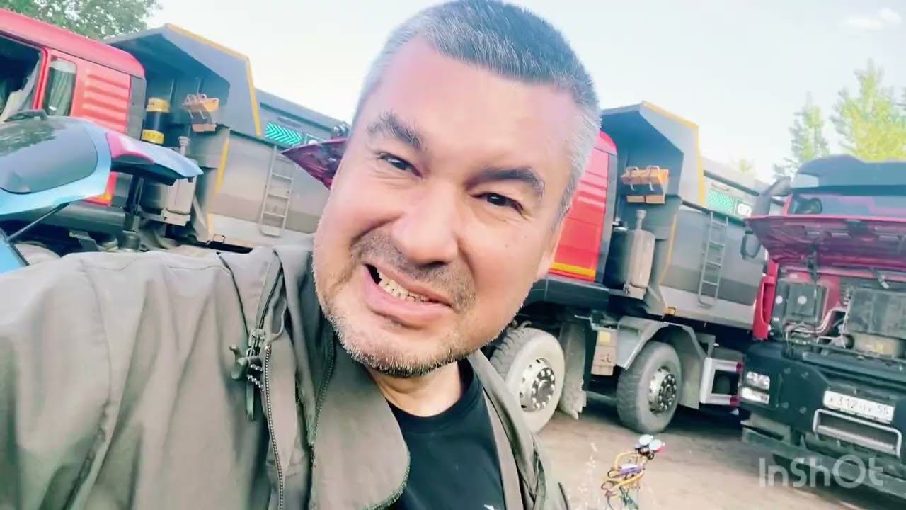 Заправляем три огромных Ситрака в кадре мастер кондиционеров Евгений смотреть онлайн