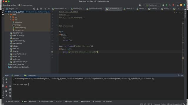 Python for beginners | Python Part 8 :- if statement and if else statements