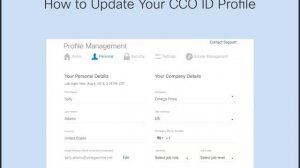 How to Update a CCO ID Profile