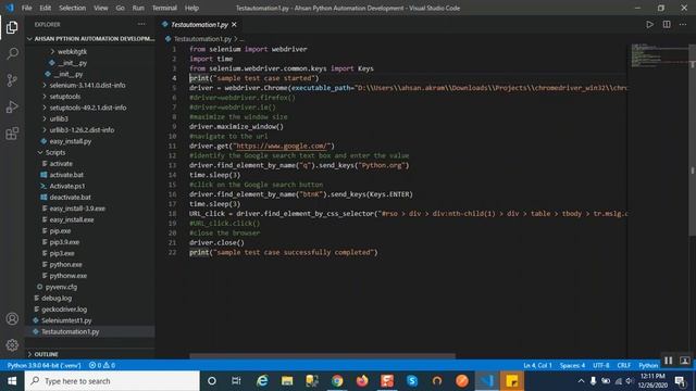 Selenium with Python Beginner tutorial | Learn Selenium Python using VS code | Ahsan CodeBytes