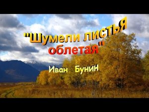 Стихотворение "Шумели листья облетая" Бунин Иван