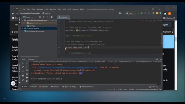 How to fix : Pytube all errors fixed - Python script for downloading youtube videos