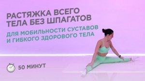 РАСТЯЖКА НА ВСЕ ТЕЛО ДЛЯ ГИБКОСТИ ТЕЛА И МОБИЛЬНОСТИ СУСТАВОВ / СТРЕТЧИНГ 50 МИНУТ