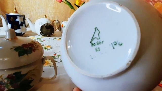 Чайники.Фарфор СССР.Разные заводы изготовители.#фарфорчайникисссрразныезаводыизготовители