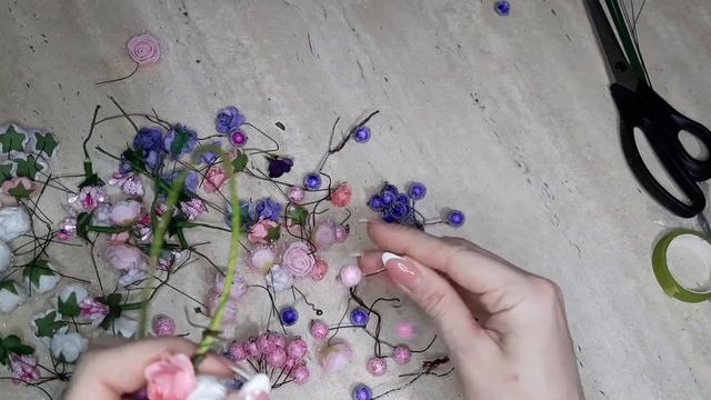 Венок для интерьерной куклы. Мастер класс по изготовлению венка. Веночек из цветов своими руками смотреть онлайн