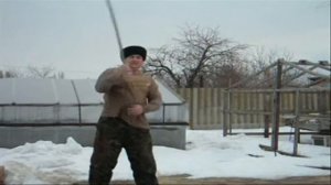Шашка казачья_ работа (фланкировка) шашкой Снежочки