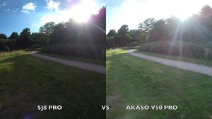 SJCAM SJ8 PRO vs AKASO V50 Pro 4K Action Camera Comparison + SAMPLES