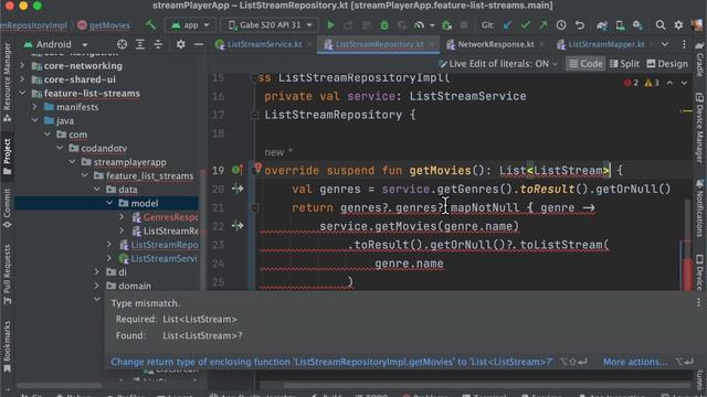 Montando a lista com dados reais do projeto StreamPlayerApp - parte 4 смотреть онлайн