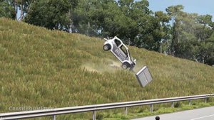 Cars vs 100 Speed Bumps #1 – BeamNG Drive | CrashBoomPunk