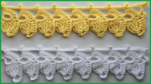 Вязание ЛЕНТОЧНОГО КРУЖЕВА крючком / Crochet lace ribbon