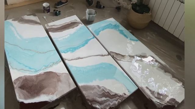 Срез камня из эпоксидной смолы