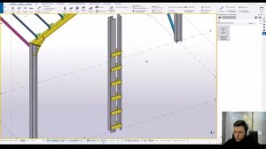 Tekla Structures // Двухветвевая колонна