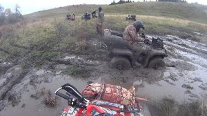 Хонда трх 680, ямаха гризли 700  и полярис 570 в болоте