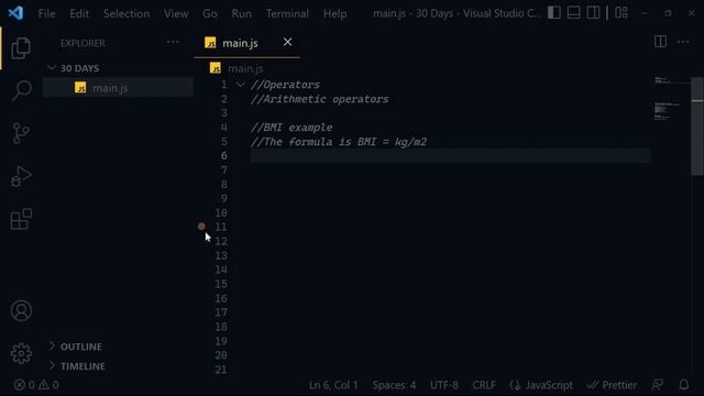 30 Days JavaScript - Day 04 [ Operators | Arithmetic ]