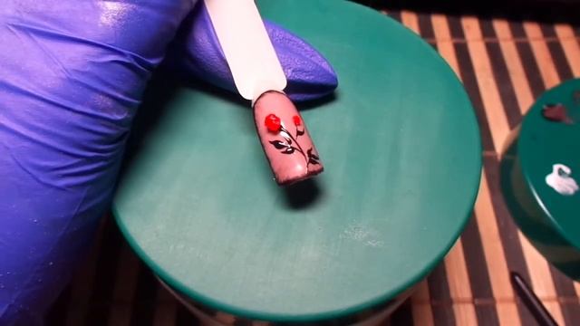 Лепка на ногтях. Роза 3D гелем. Объемный дизайн ногтей. смотреть онлайн