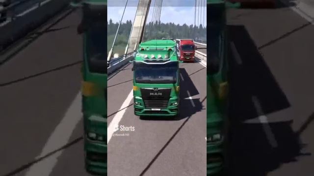 Красоты Скандинавии красивый мост тягач MAN #eurotrucksimulator2 #fs22 #ets2