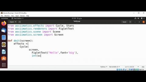Asciimatics for ASCII animations in Python