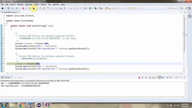 How to create an Instant object using MAX, MIN and EPOCH constants? | Java 8 Date and Time