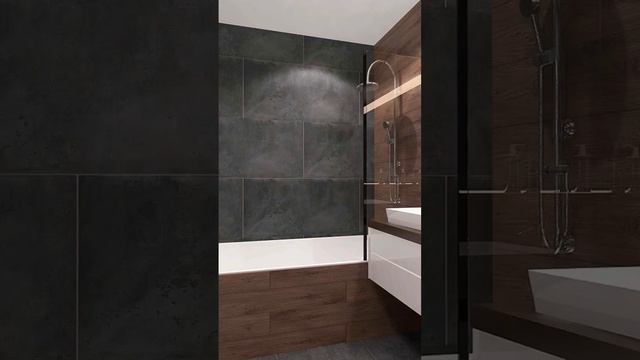 Почему ванна в темных оттенках - новый тренд в дизайне интерьера! #советы #дизайн #интерьер