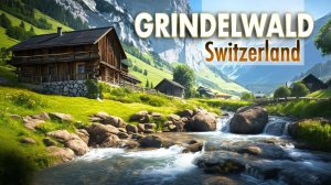 Совершите пешеходную экскурсию по Гриндельвальду в Швейцарии в формате 4k HDR