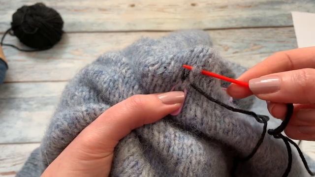 Вышивка на вязаном изделии// Очень легко ) смотреть онлайн