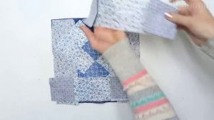 Лоскутная наволочка "карточный фокус". Простой вариант