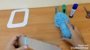 "Рамка" из картона и ниток. Часть 1.