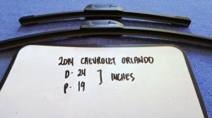 ? ?  2014 Chevrolet Orlando Wiper Blade Replacement Size ?