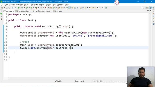 Dependency injection using Constructor and method in java смотреть онлайн