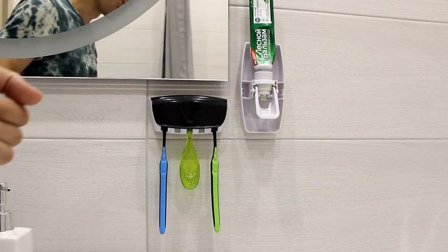 Держатель для зубных щеток и дозатор зубной пасты с aliexpress обзор смотреть онлайн