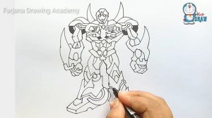 How to draw Transformers Bumblebee step by step