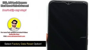 ITEL A662L Hard Reset Unlock Screen ITEL A60 Pattern Lock Remove PIN Password Lock Without PC ✅ Eas
