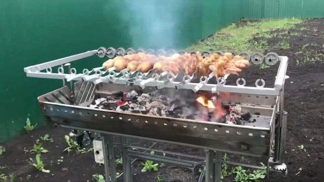 Мангал из нержавейки с автоматическим грилем своими руками смотреть онлайн