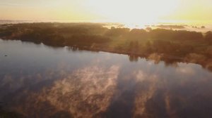 Красивый рассвет на Оке