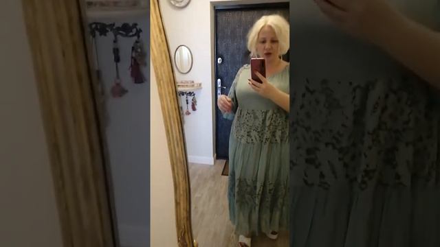 Итальянское платье шелк с кружевом 52-54 размер 💚 смотреть онлайн