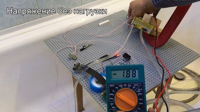 Измерения параметров генерации элементов Пельтье. смотреть онлайн