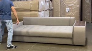 Диван Трио с выкатным столиком-подлокотником и 2 пуфиками