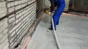 Подготовка под полимерные полы, шлифовка бетонного пола, без пыли ручными УШМ