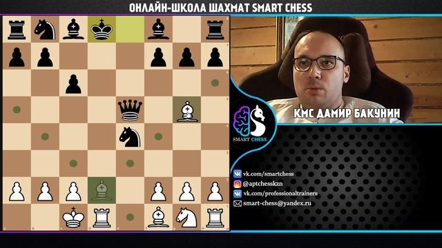 Тактические приёмы в шахматах / Завлечение / Школа шахмат Smart Chess / КМС Дамир Бакунин
