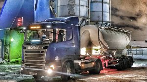 Опять снегопад // Буксуем на цементном заводе, не могу заехать